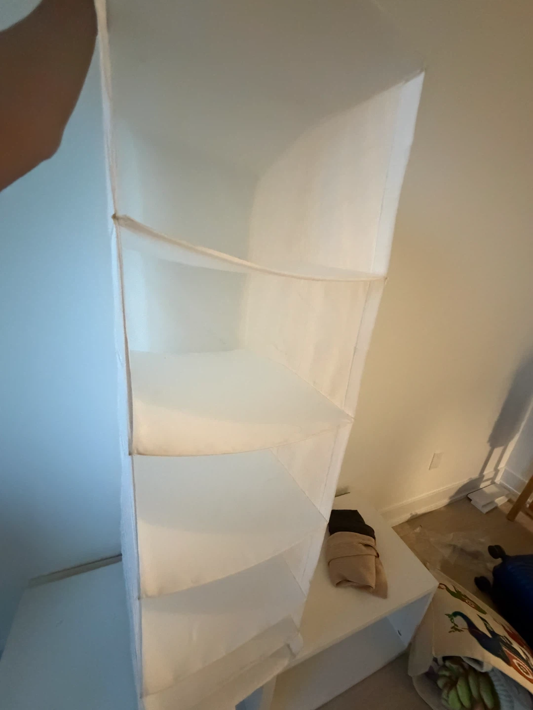 IKEA White Fabric Hanging Closet Organizer
