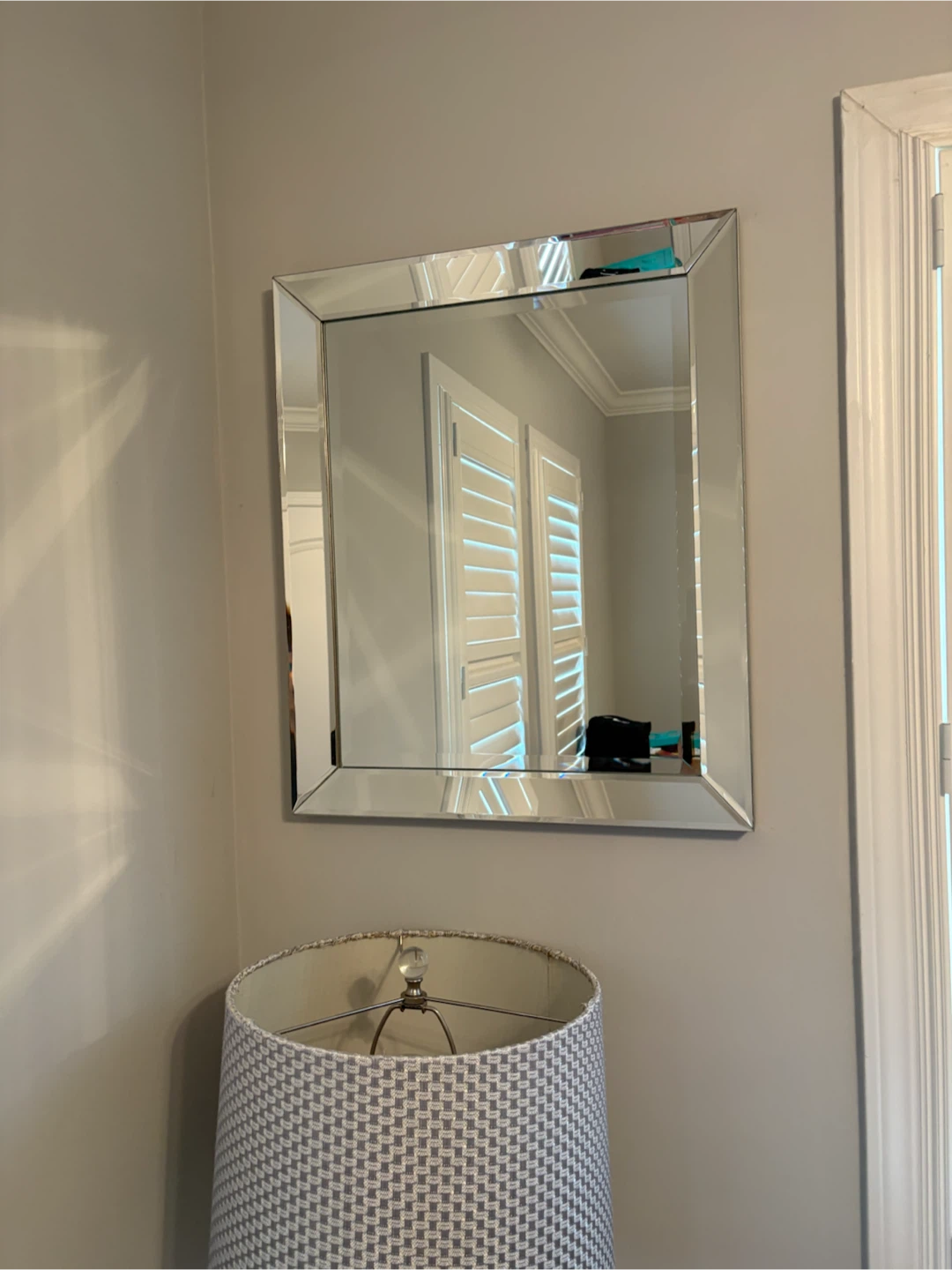 Decorative Beveled Square Mirrors x2