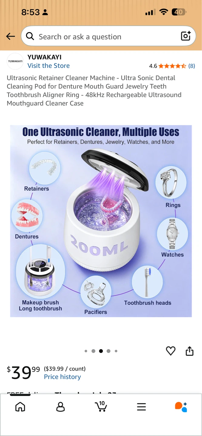 YUWAAYI Ultrasonic Retainer Cleaner Machine