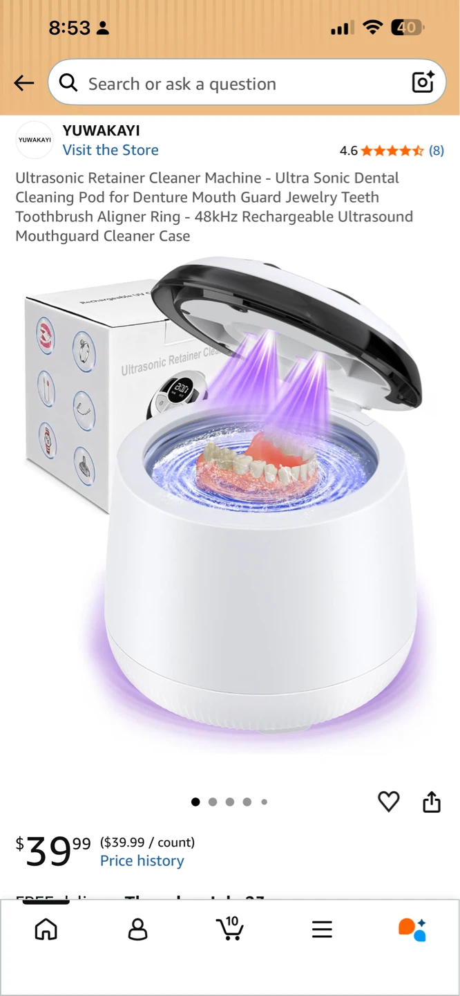 YUWAAYI Ultrasonic Retainer Cleaner Machine - photo 2