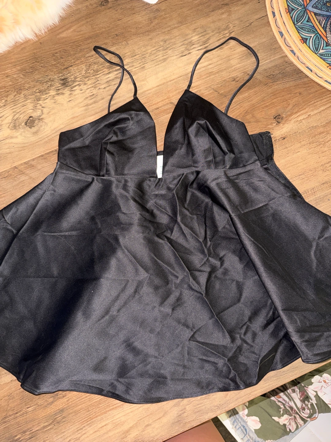 H&M Black Satin Dress