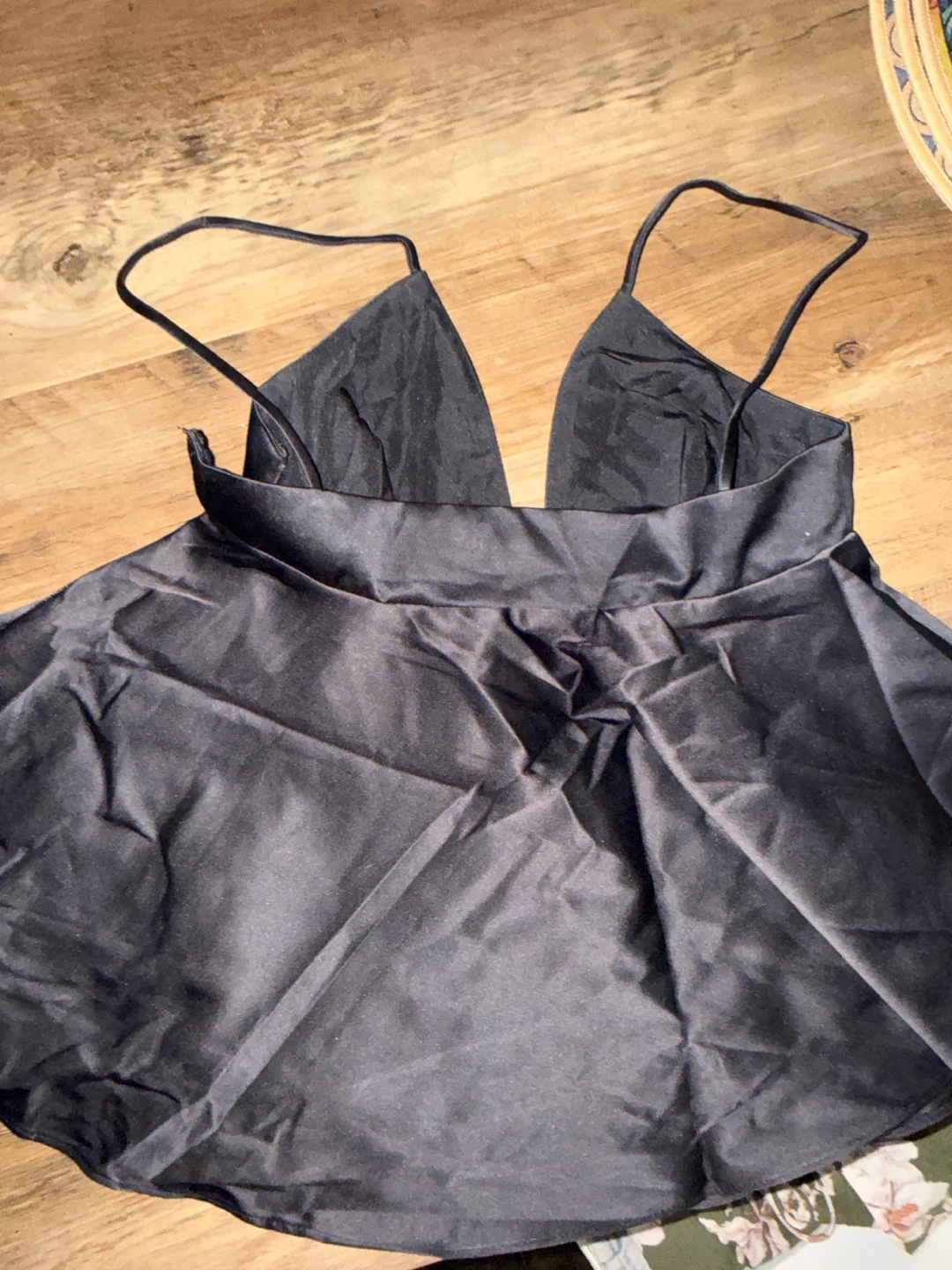 H&M Black Satin Dress - photo 2