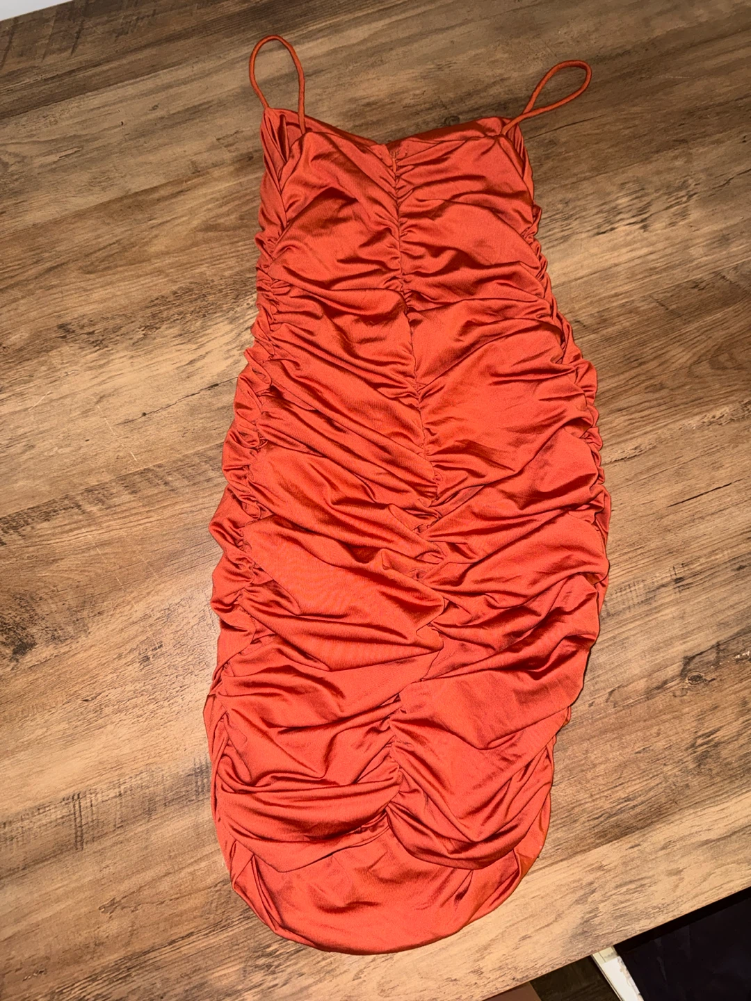 Ruched Bodycon Dress - Orange - photo 2