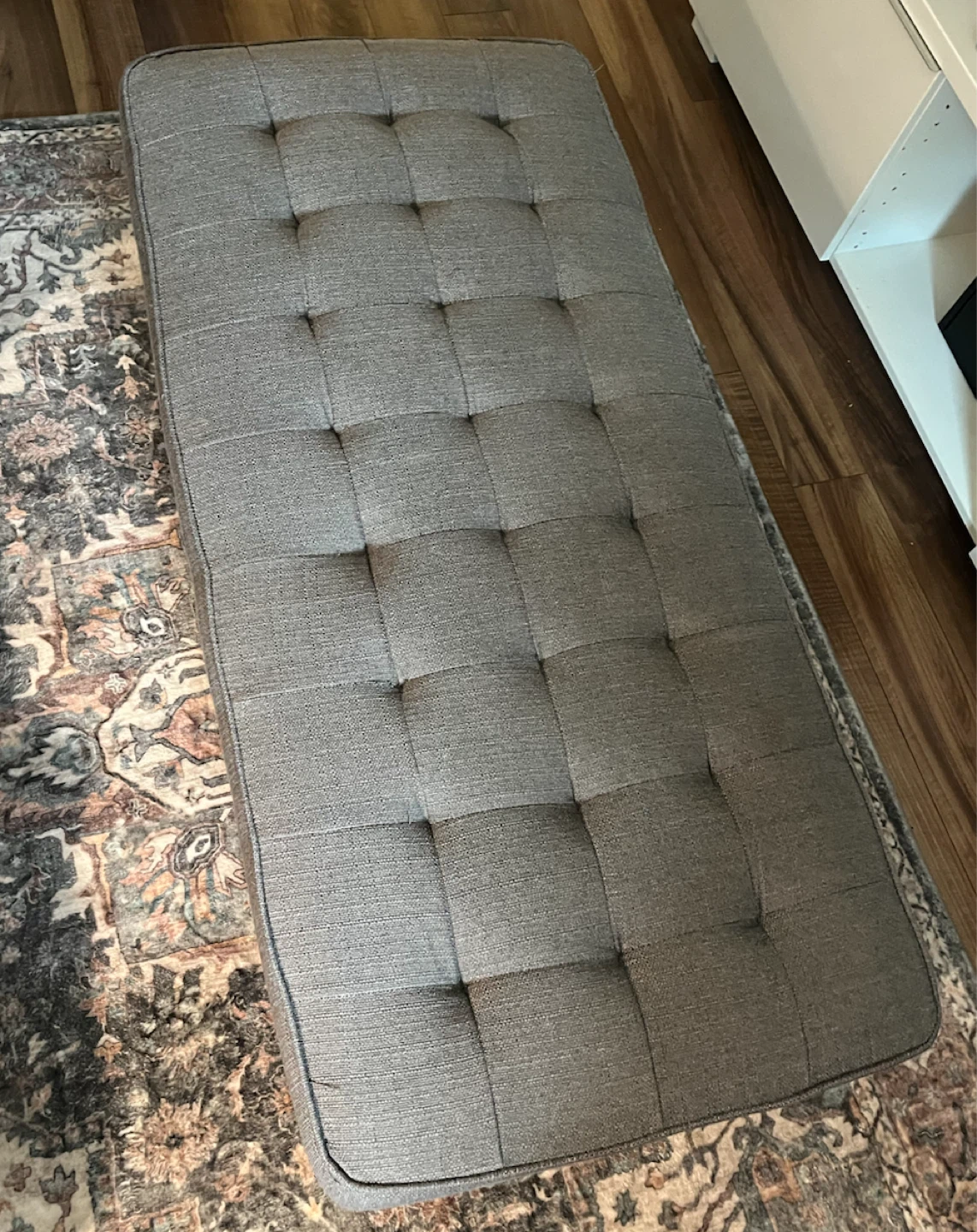 Grey ottoman and love seat sofa set - photo 4