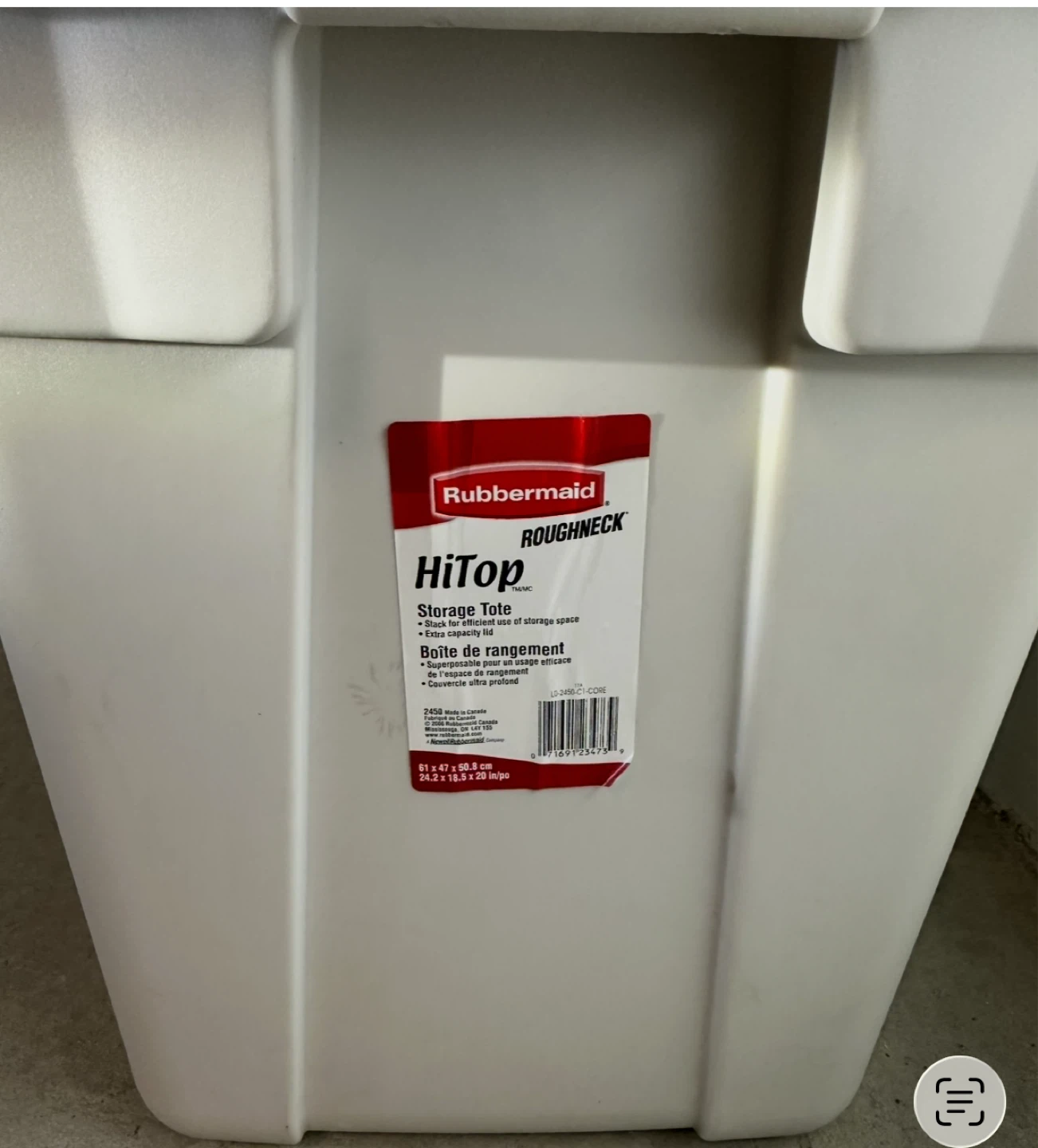 Rubbermaid HiTop Roughneck Storage Tote - photo 3