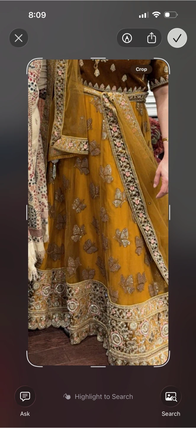 Women's Yellow Embroidered Lehenga Choli