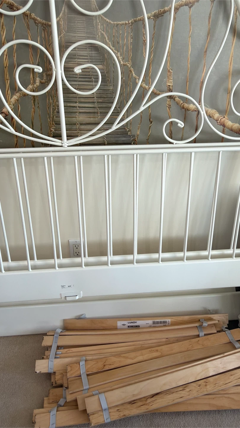 IKEA LEIRVIK Bed Frame 160 x 200 cm, White - photo 2