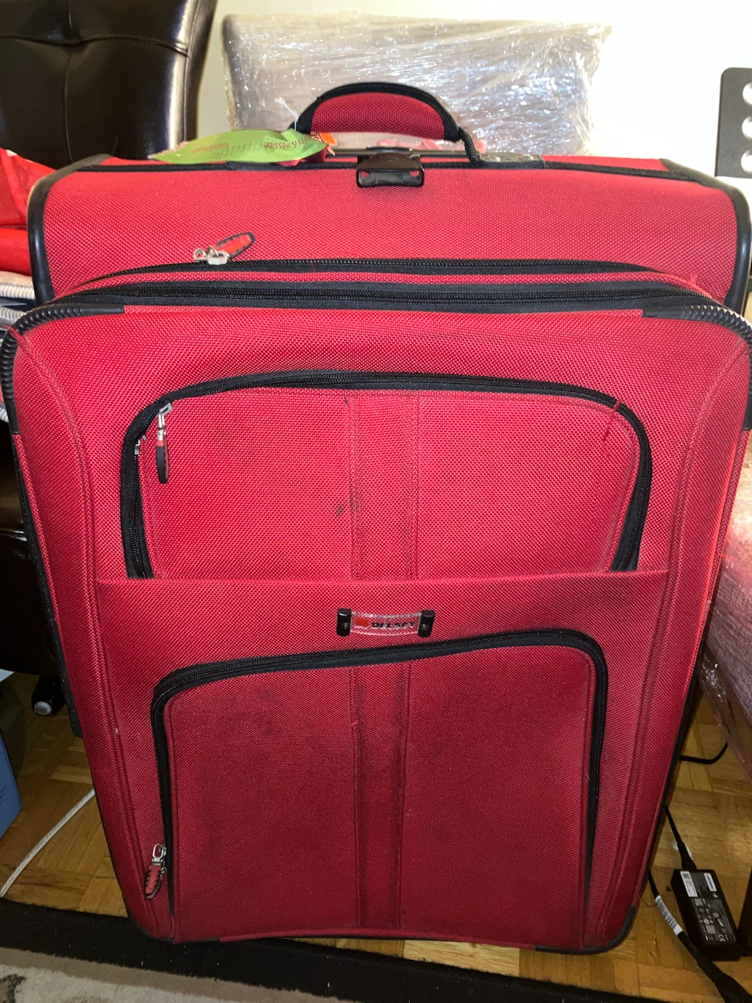 Delsey Red Rolling Suitcase-29”x19.75”x11”