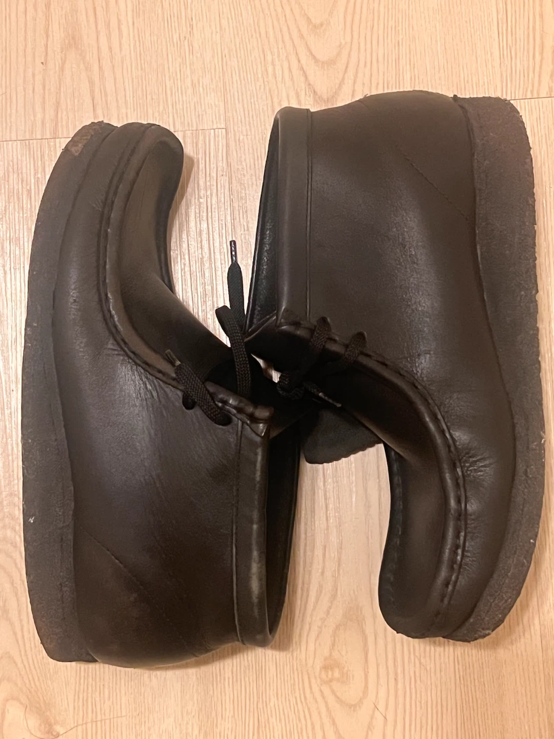 Clarks Originals Wallabee Boots - Black Leather - Size 8.5 - photo 2