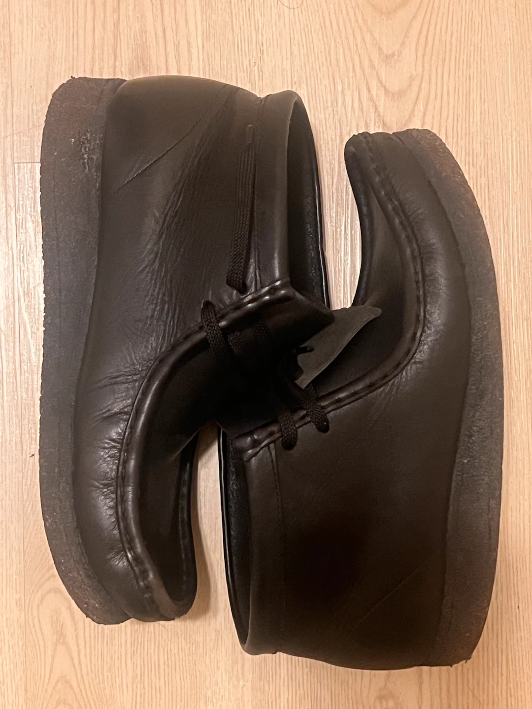 Clarks Originals Wallabee Boots - Black Leather - Size 8.5 - photo 3