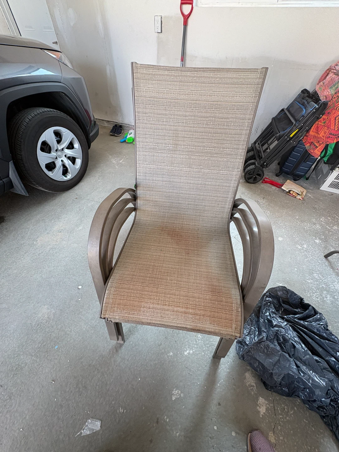 Glass top patio table and chair set