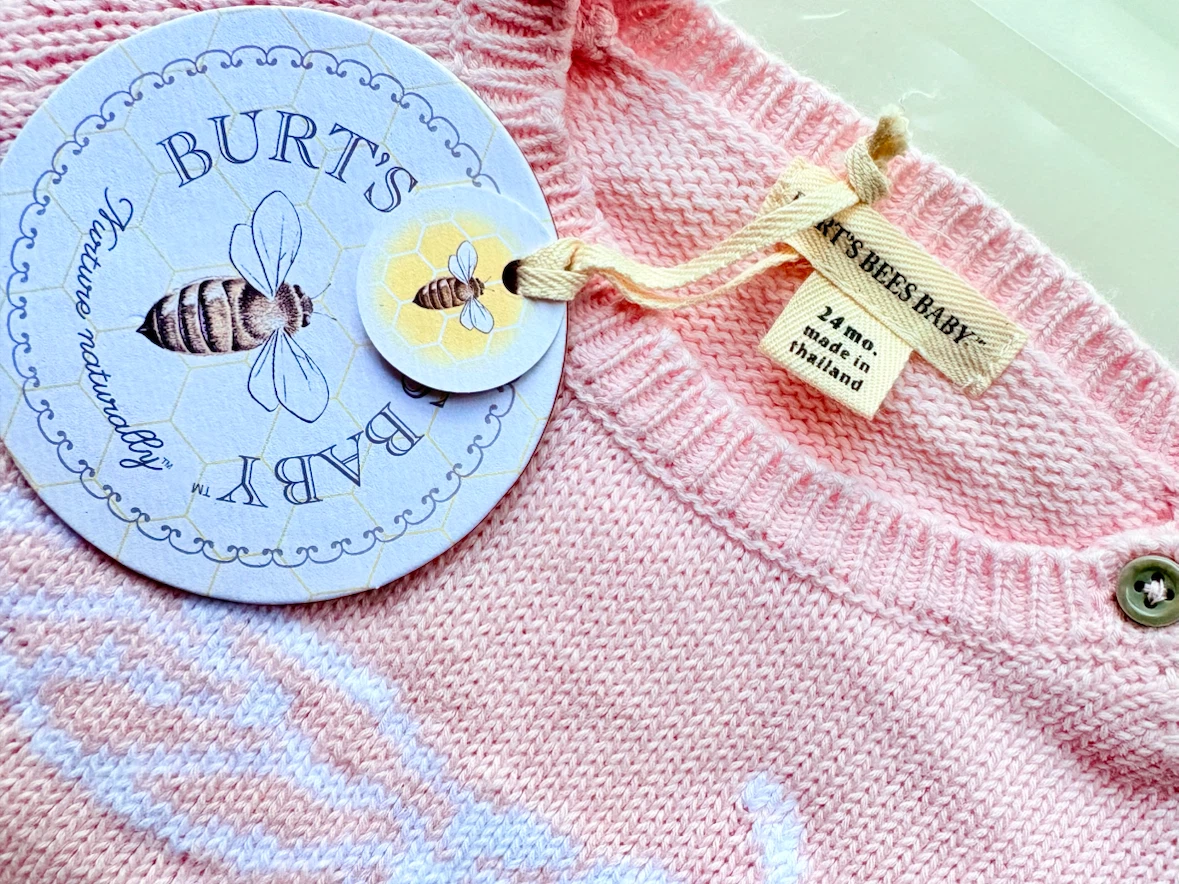 Burt's Bees Baby Pink Bee Sweater - 24 Months - photo 5