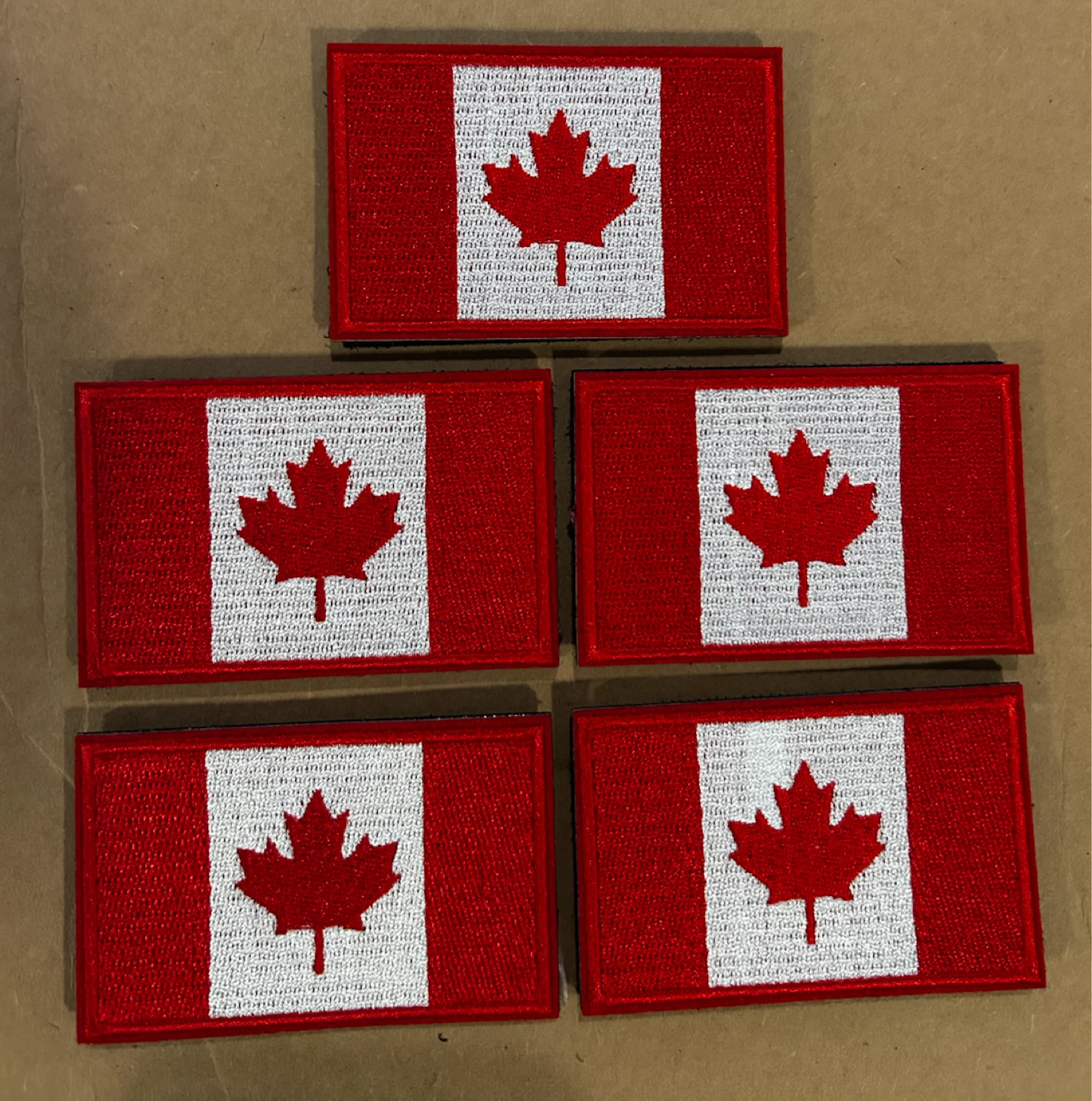 Canadian Flag Patches - 5 Pack (8 x 5 cm)