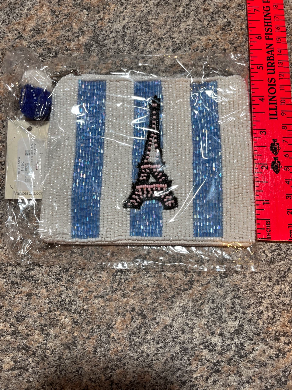 Francesca's Eiffel Tower Beaded Pouch