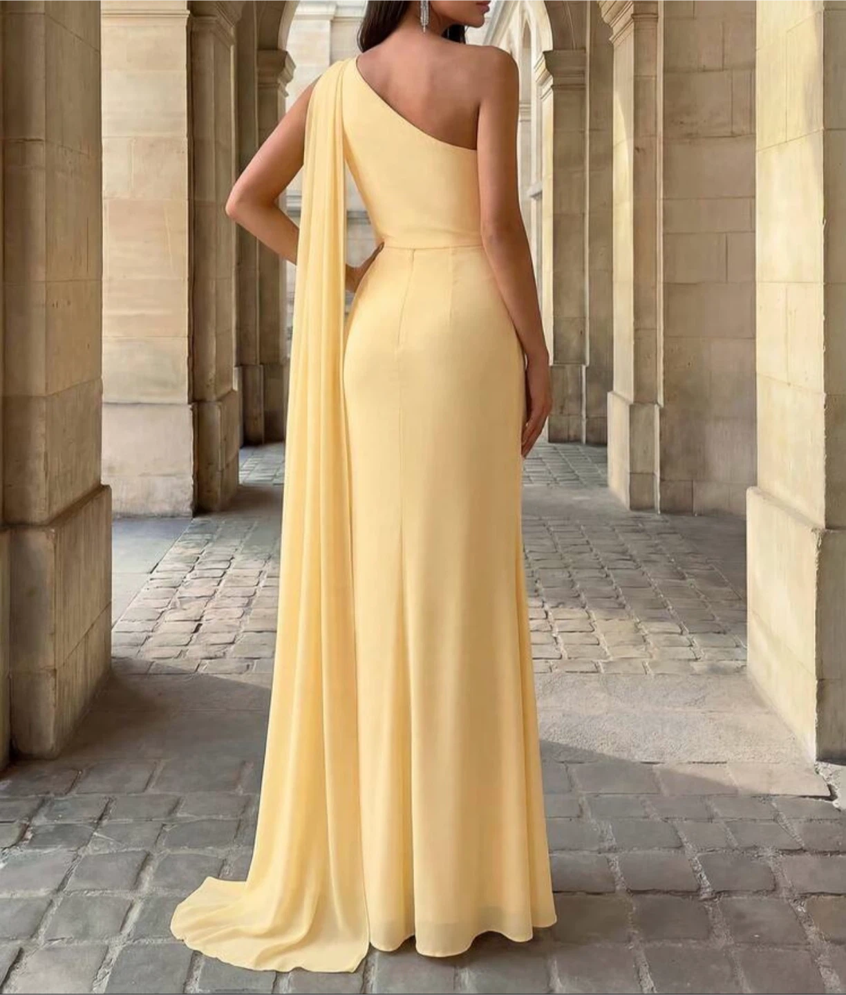 Women's One-Shoulder Draped Gown - photo 3