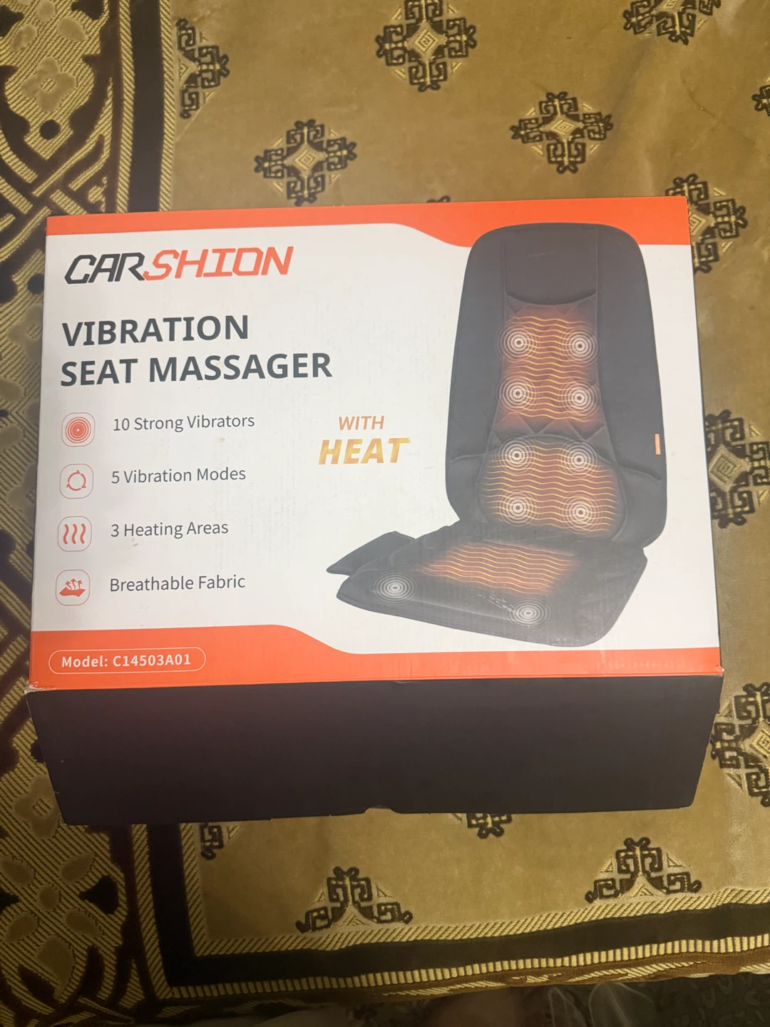 CARSHION Vibration Seat Massager with Heat