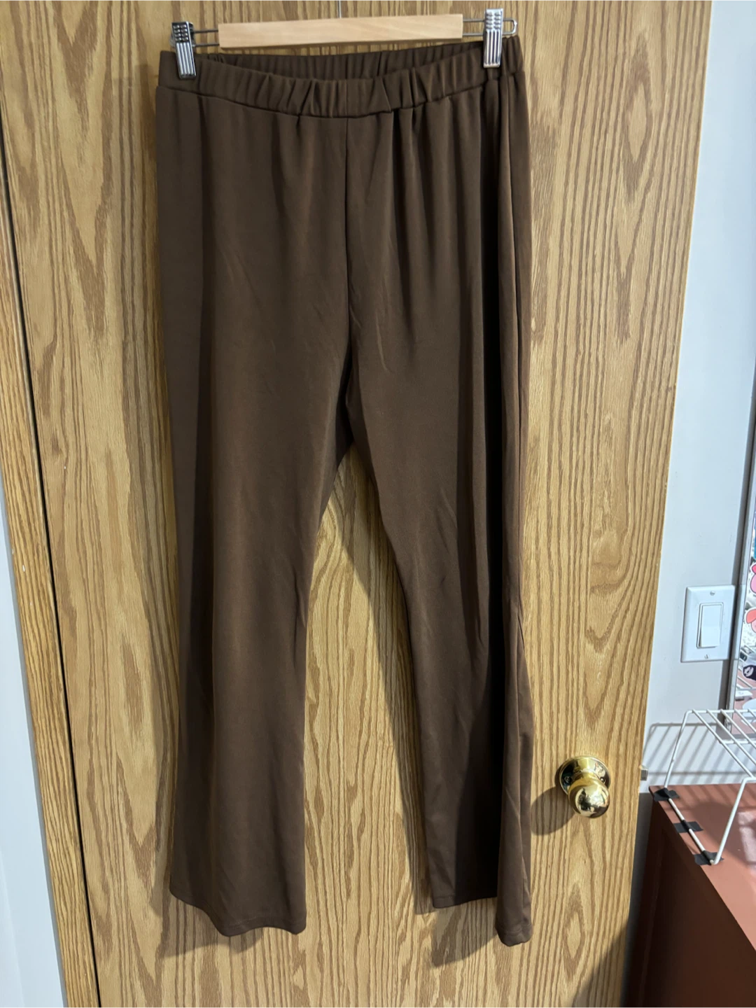 Brown Flare Pants - womens