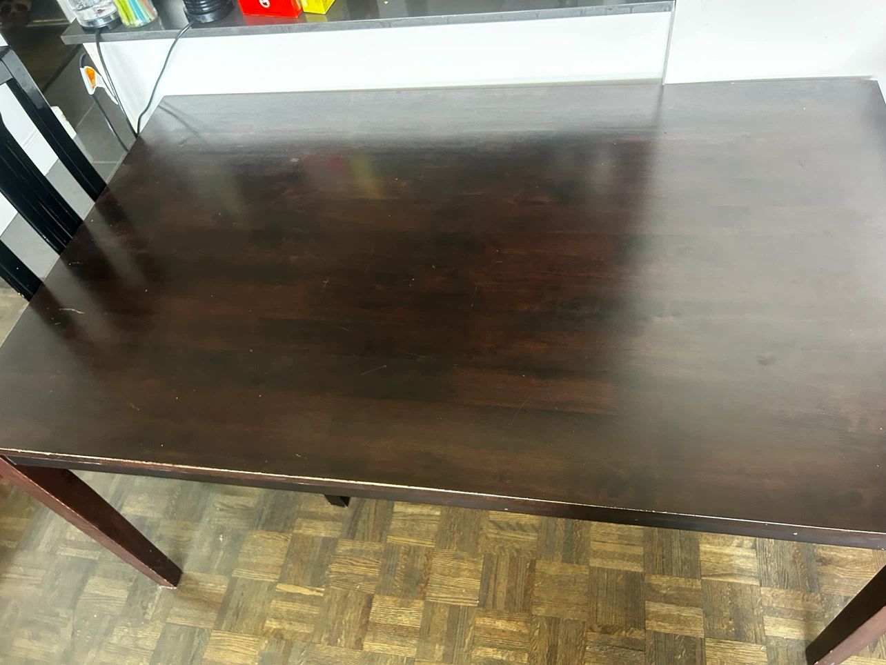 Dark Brown Wooden Dining Table - photo 2