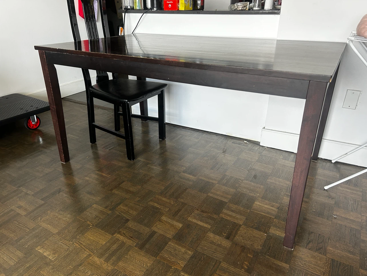 Dark Brown Wooden Dining Table - photo 3