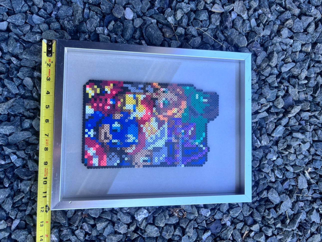 Framed Marvele Avengers Perler Bead Pixel Art