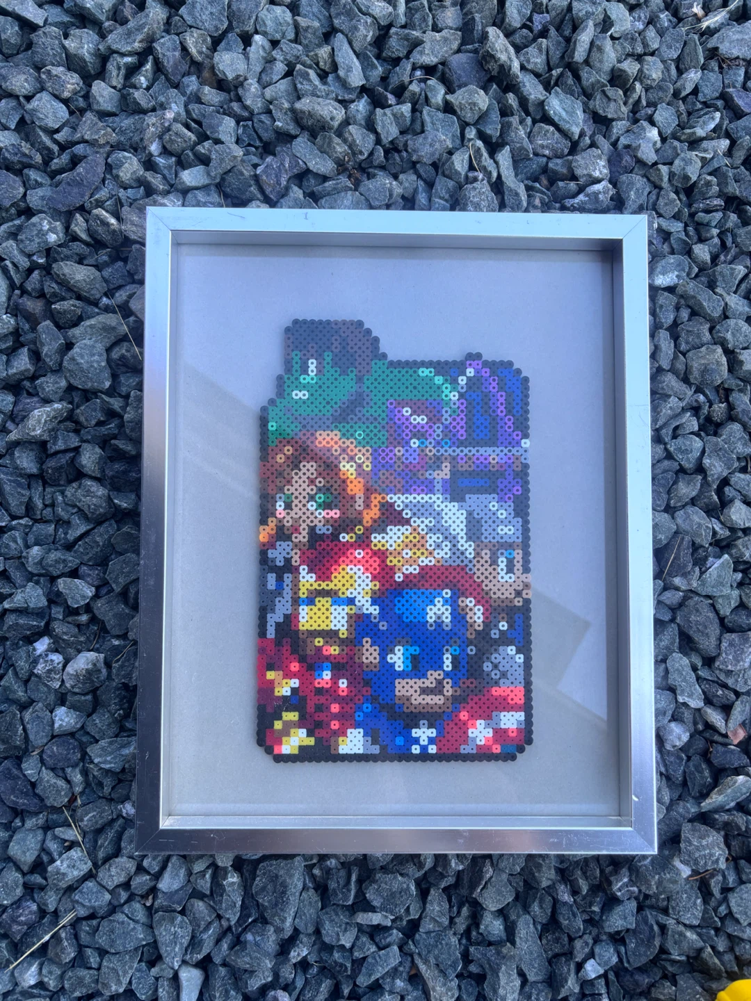Framed Marvele Avengers Perler Bead Pixel Art - photo 5