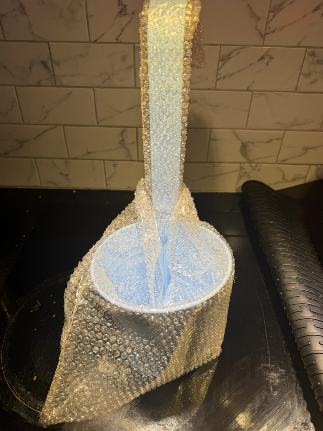 Light Blue Metal Hanging Planter - photo 5