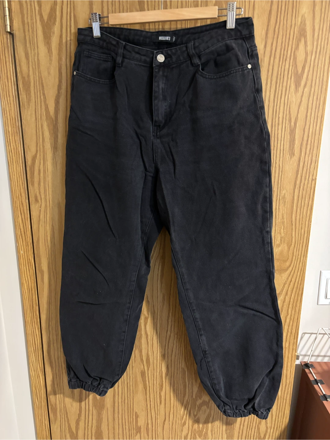 Womens Black Jogger Jeans