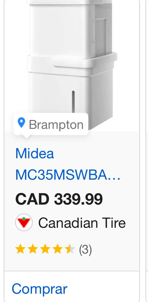 Midea MC35MSWBAC Portable  Dehumidifier