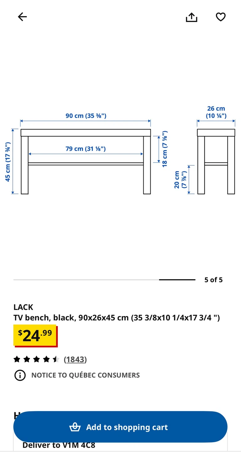 IKEA LACK TV Bench - white - photo 4