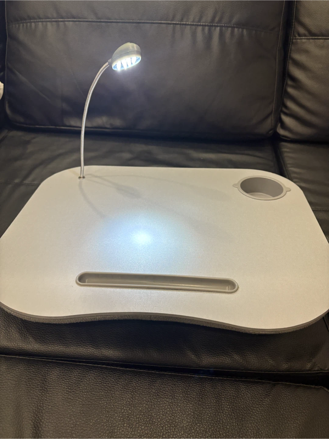 Lap Desk with Built-in LED Light and Cup Holder