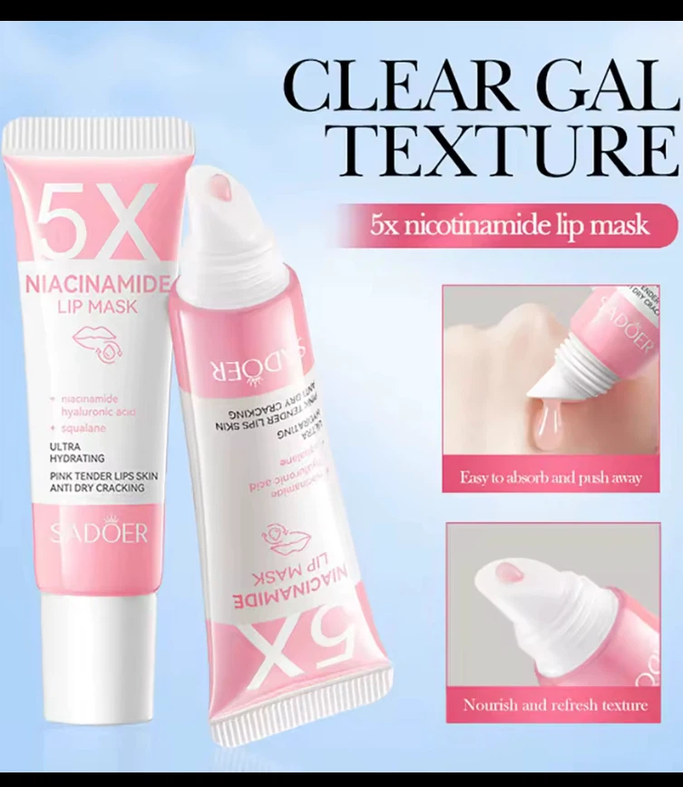 SADOER 5X Niacinamide Lip Mask for Dry, Cracked Lips - photo 3