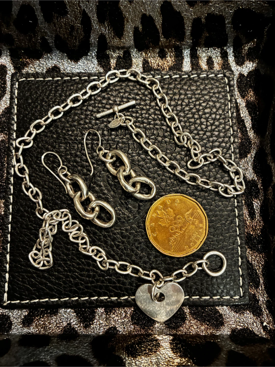 Sterling Silver Chain Necklace & Earrings Set