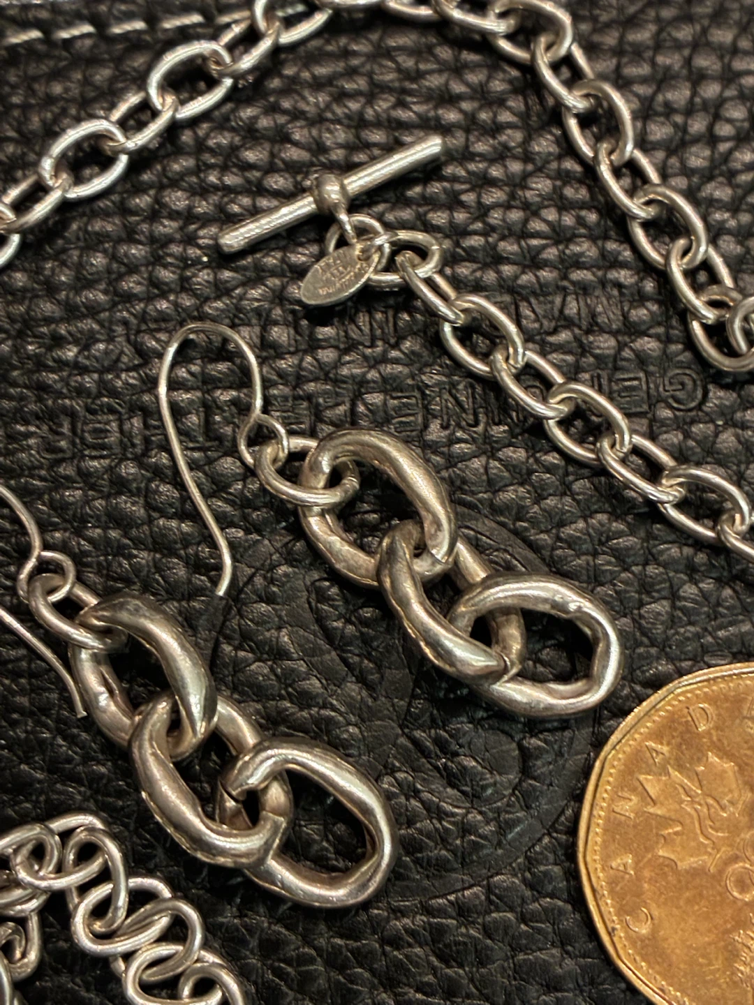Sterling Silver Chain Necklace & Earrings Set - photo 3