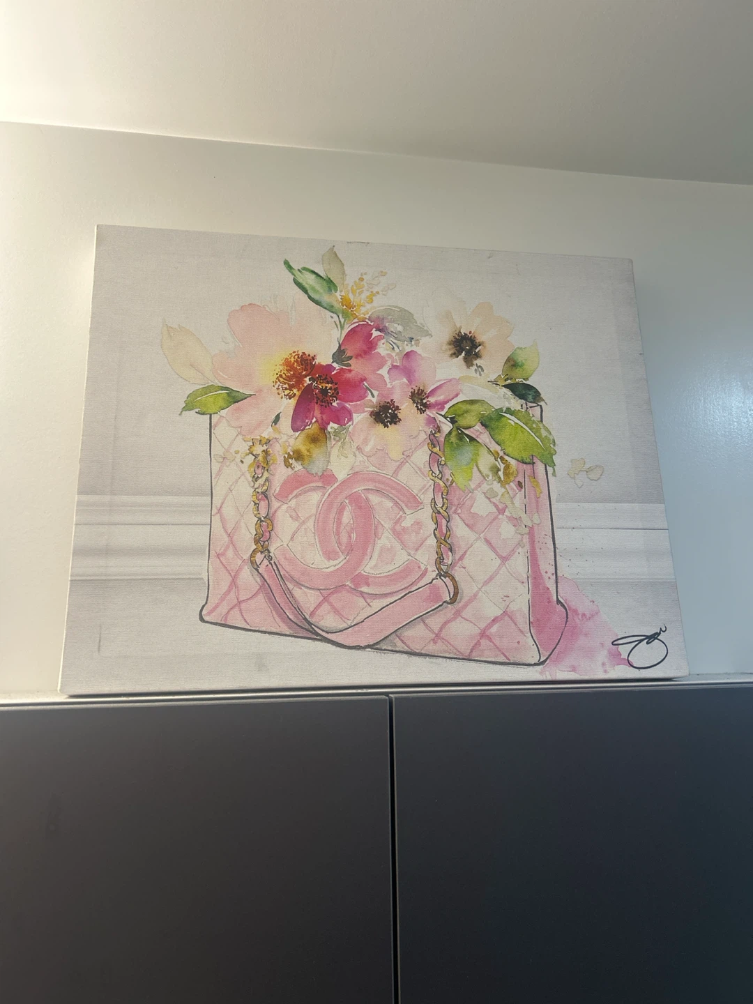 Floral Chanel Canvas Print