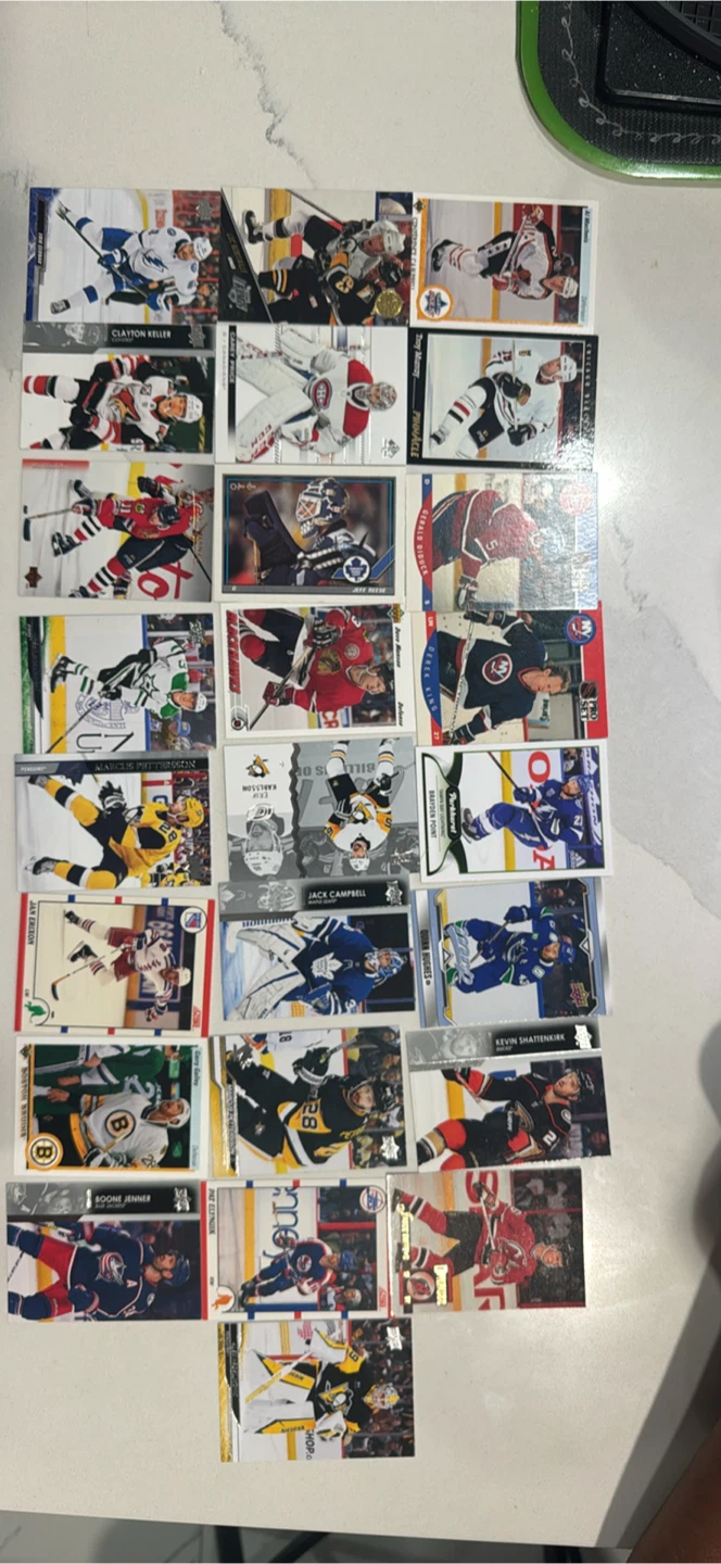 Variety of hockey cards