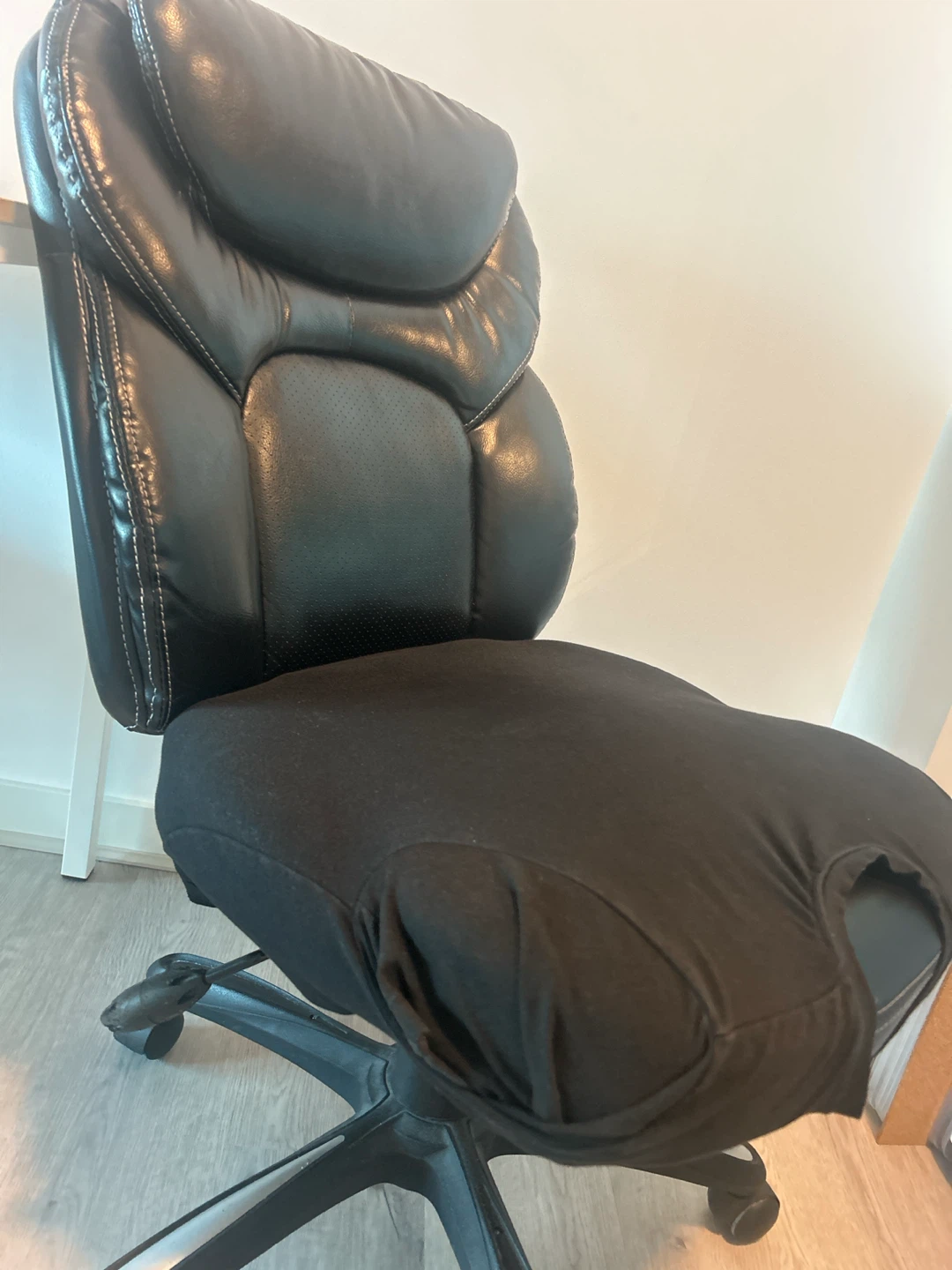 Black Office Chair - Some Wear on Seat - photo 2