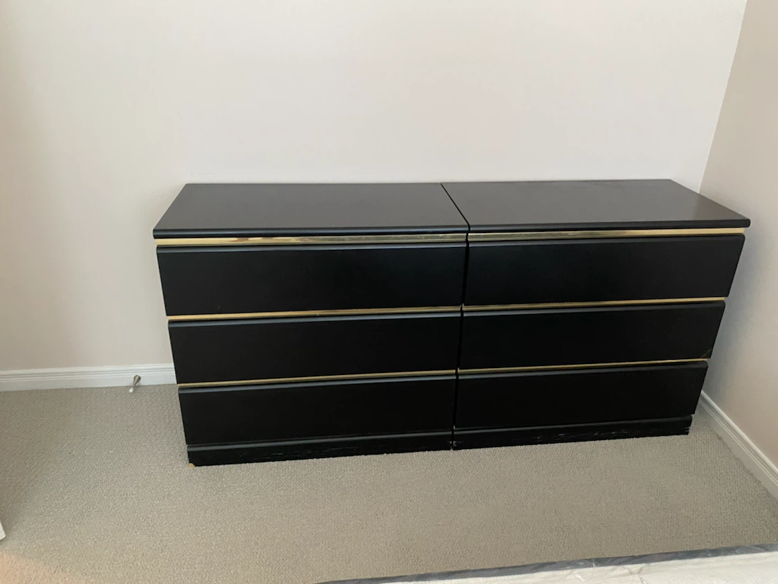 Black Bedroom Set with Dresser and Nightstands - photo 2