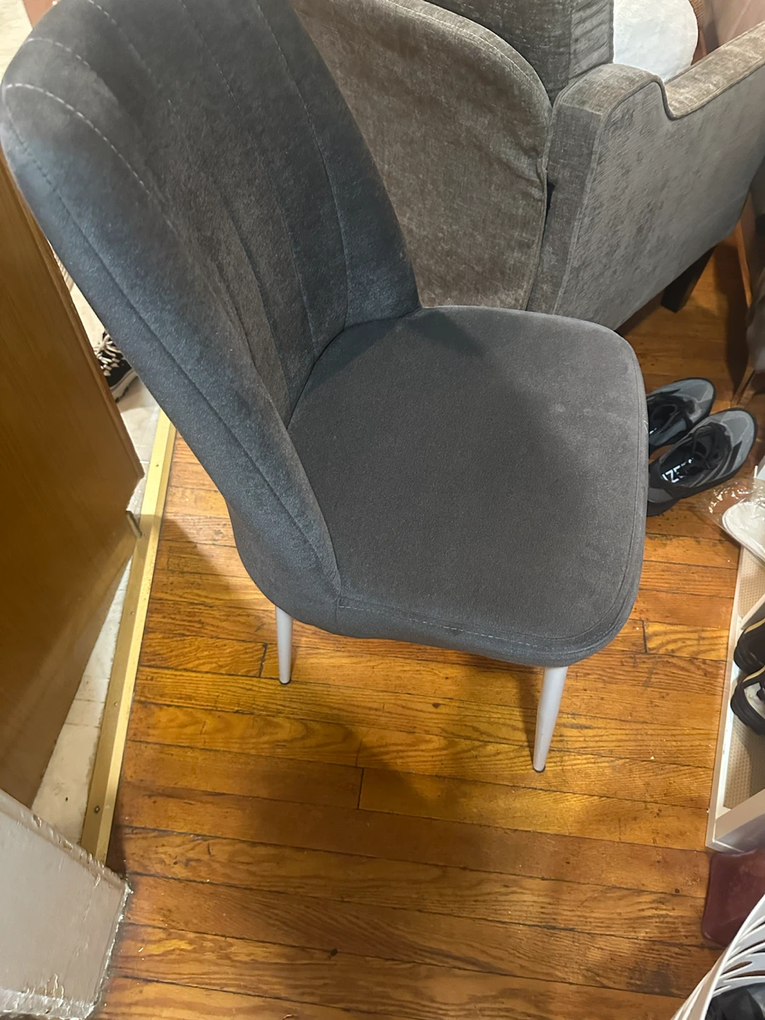 Dark Gray Upholstered Accent Chair