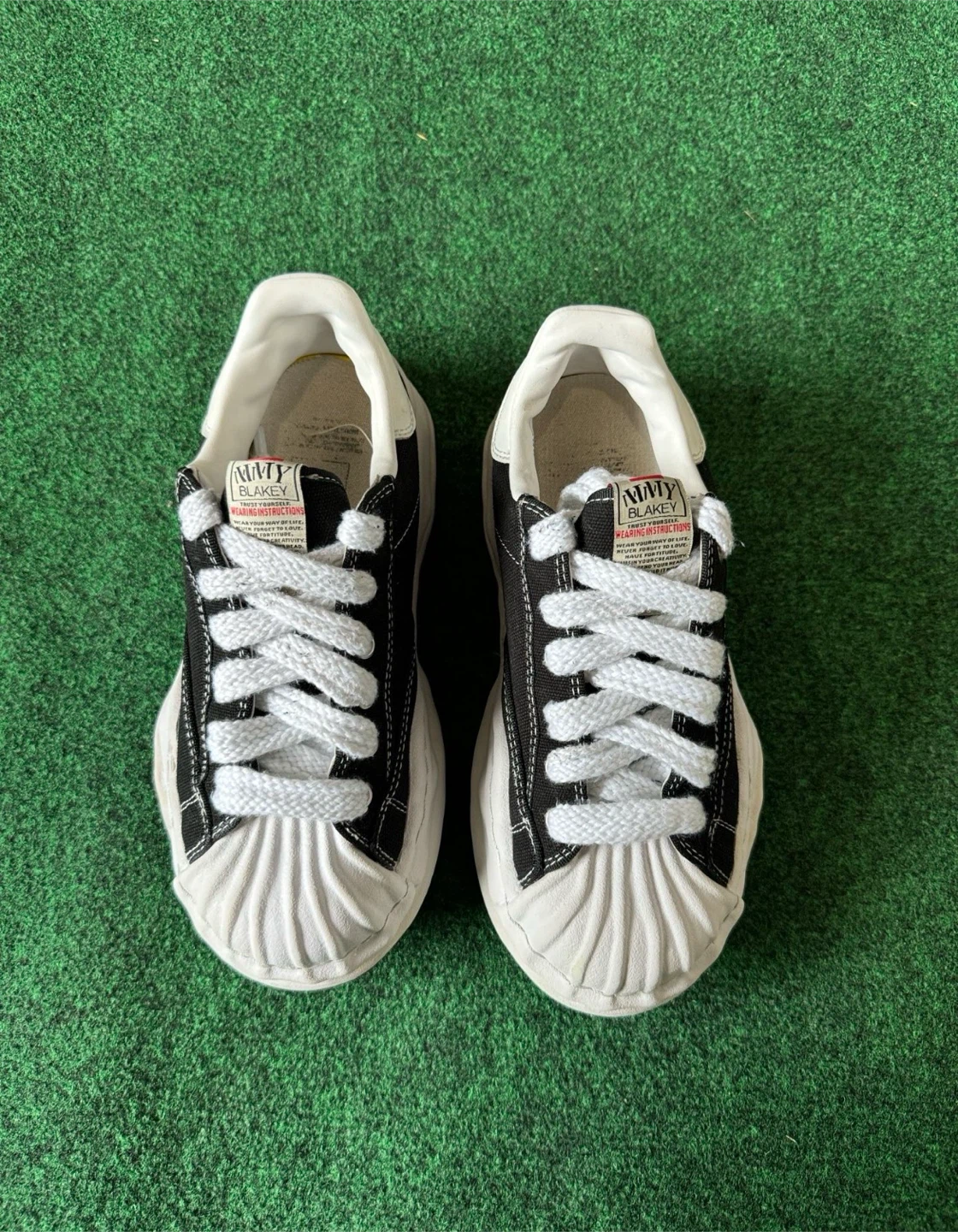 MMY Black and White Low Top Sneakers - photo 3