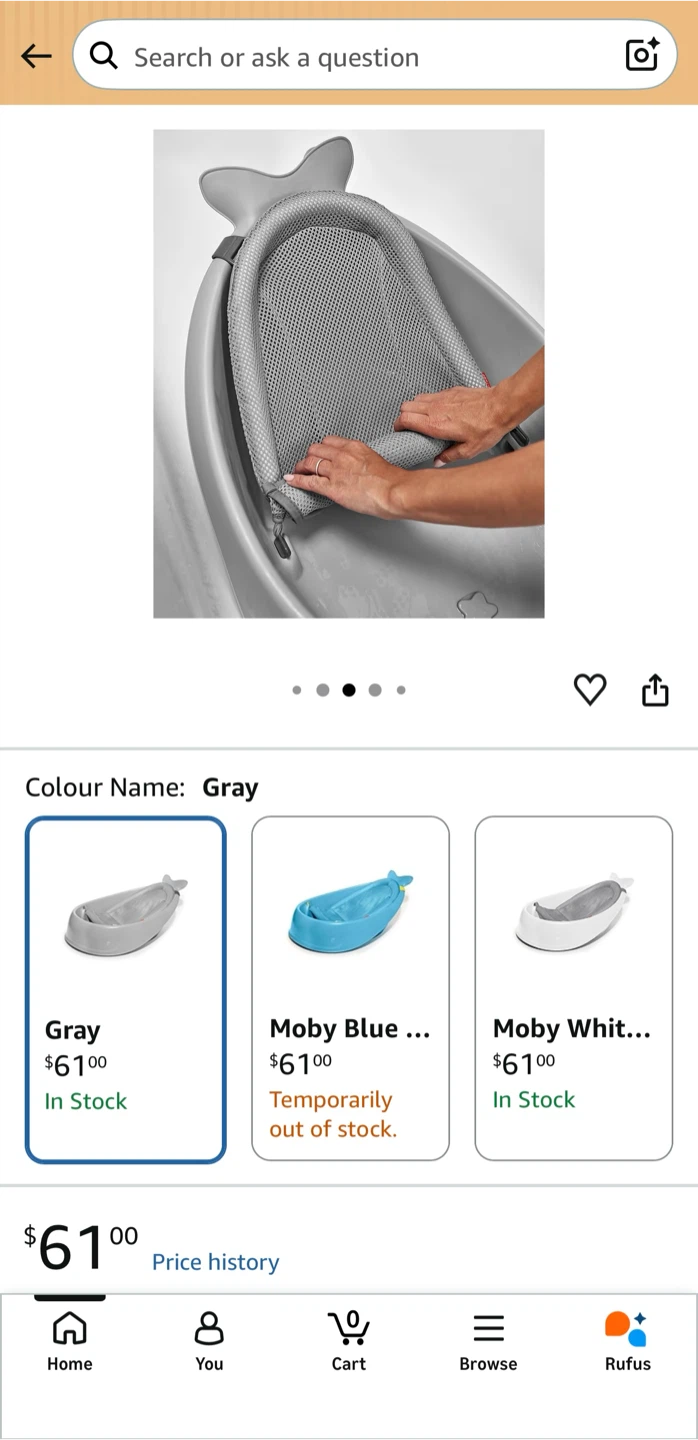 Skip Hop Moby Baby Bathtub - photo 2