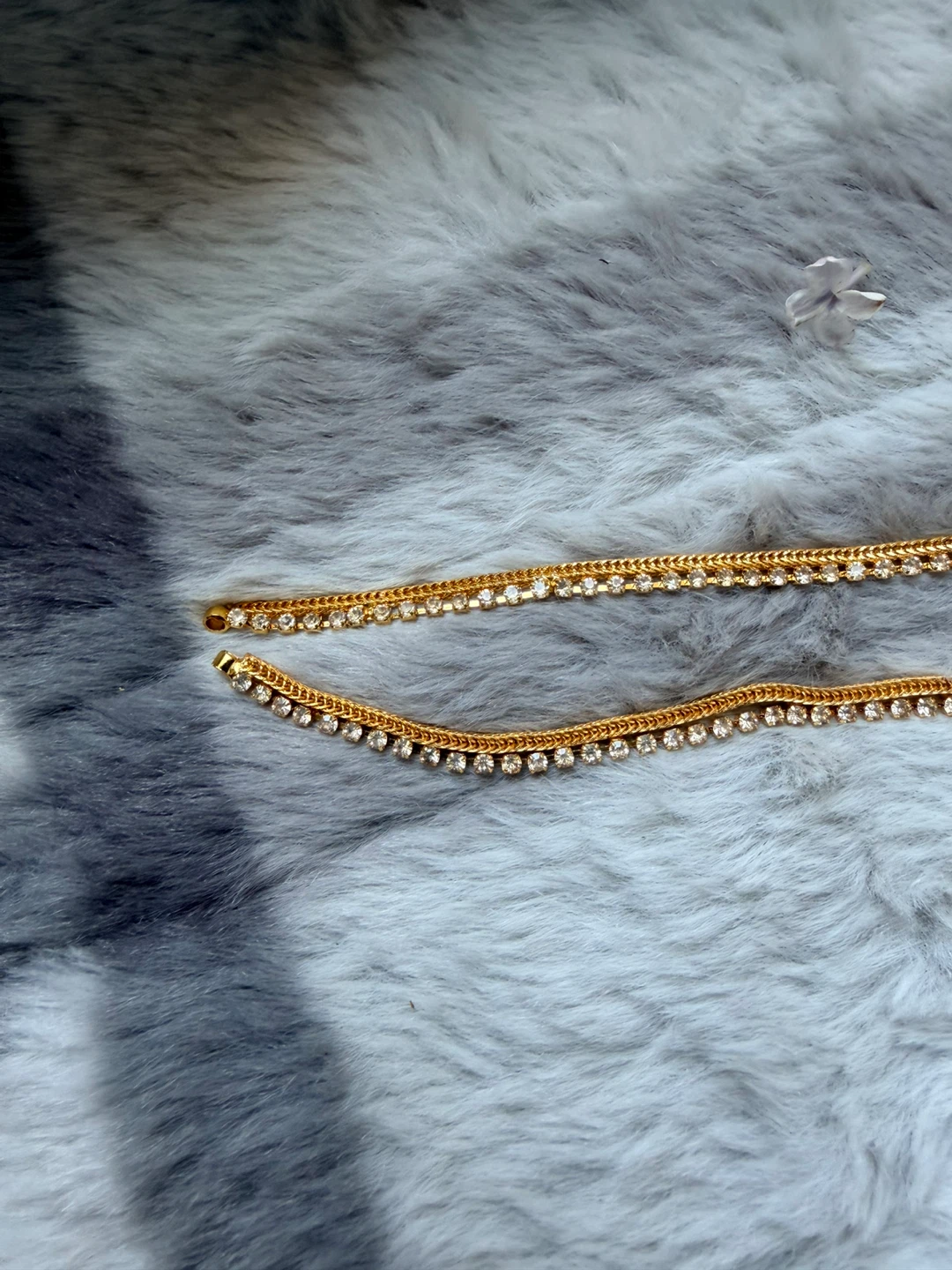 Gold-tone Anklets with Rhinestones - photo 2