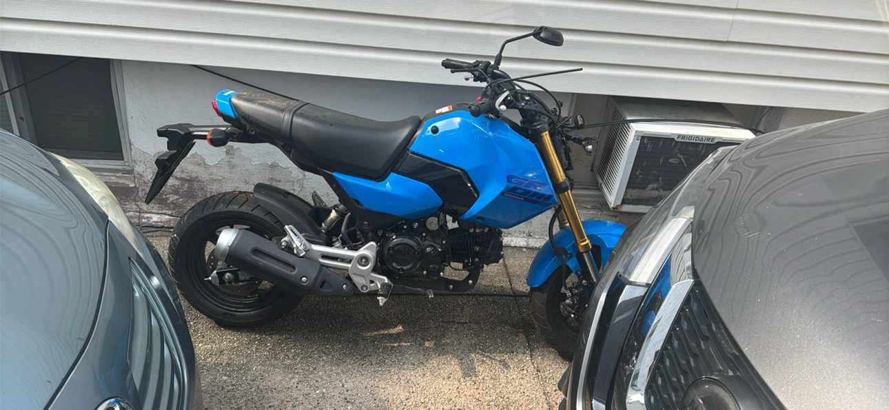 Blue Honda Grom 125 Motorcycle