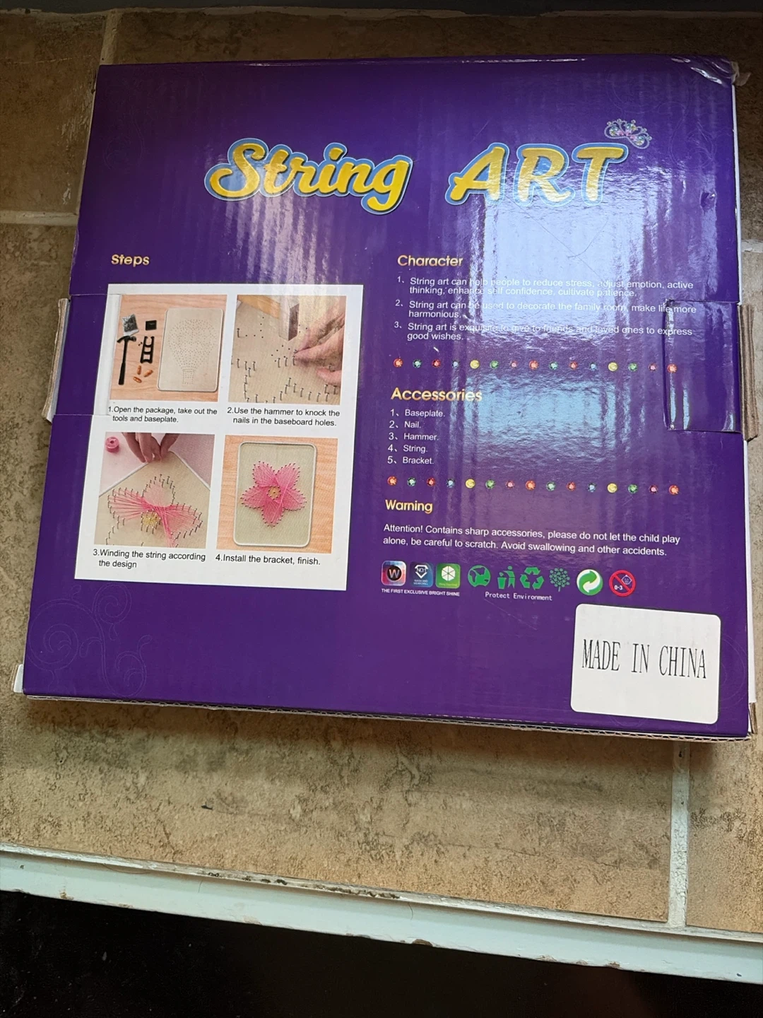Kuromi String Art Kit - 20x20cm - photo 2
