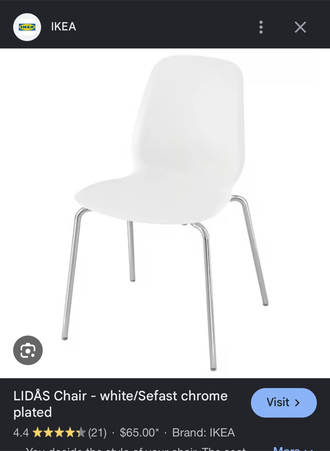 IKEA LIDÅS Chair - White - photo 2