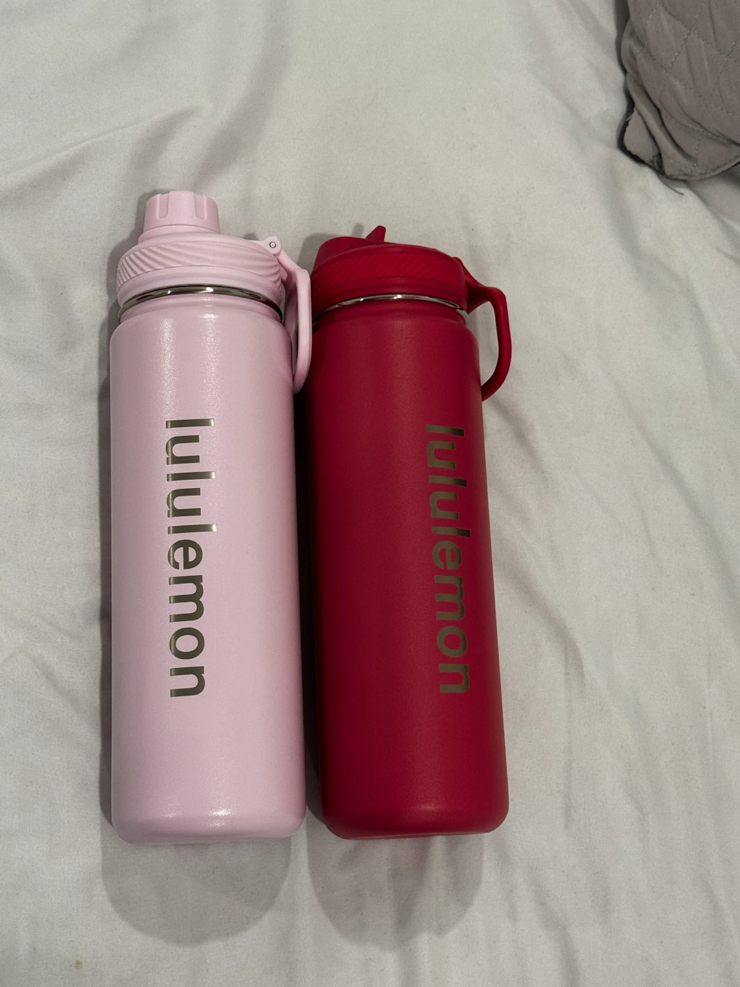 Lululemon Water Bottles - light pink and hot pink