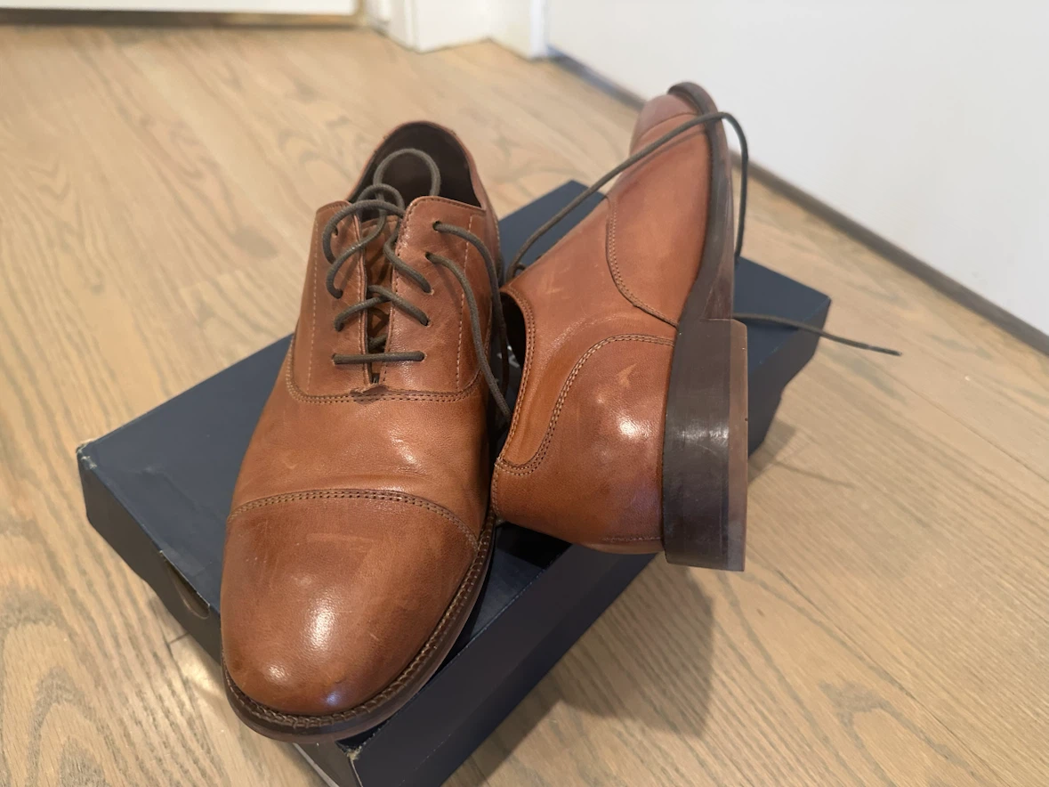 Cole Haan Williams CPT II Oxfords - British Tan - Size 7W