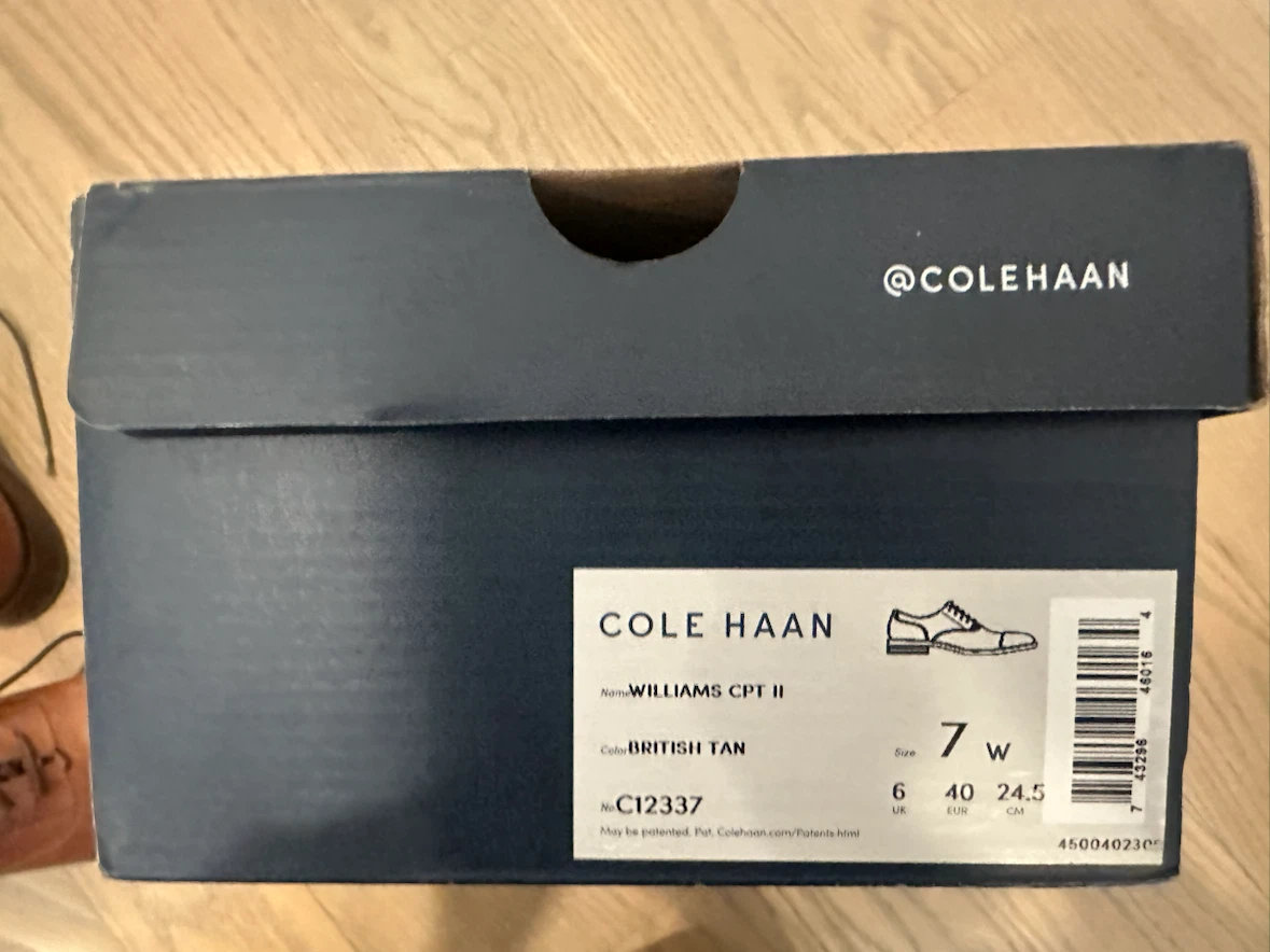 Cole Haan Williams CPT II Oxfords - British Tan - Size 7W - photo 3