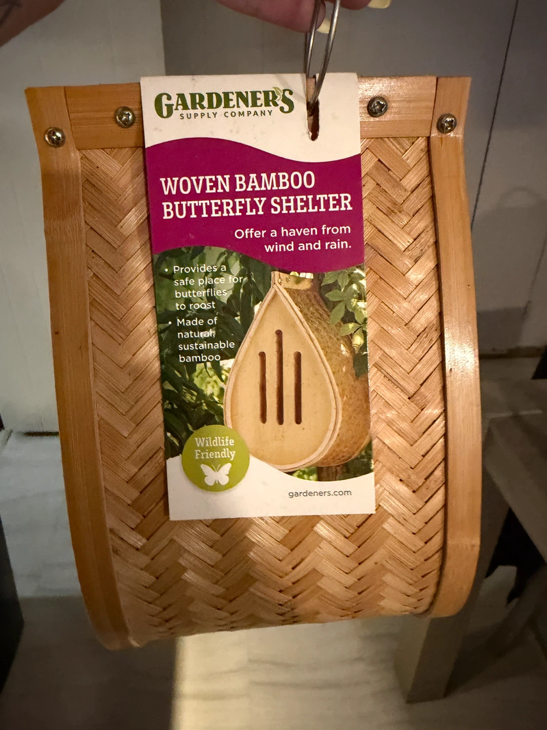 Gardener's Supply Company Woven Bamboo Butterfly Shelter