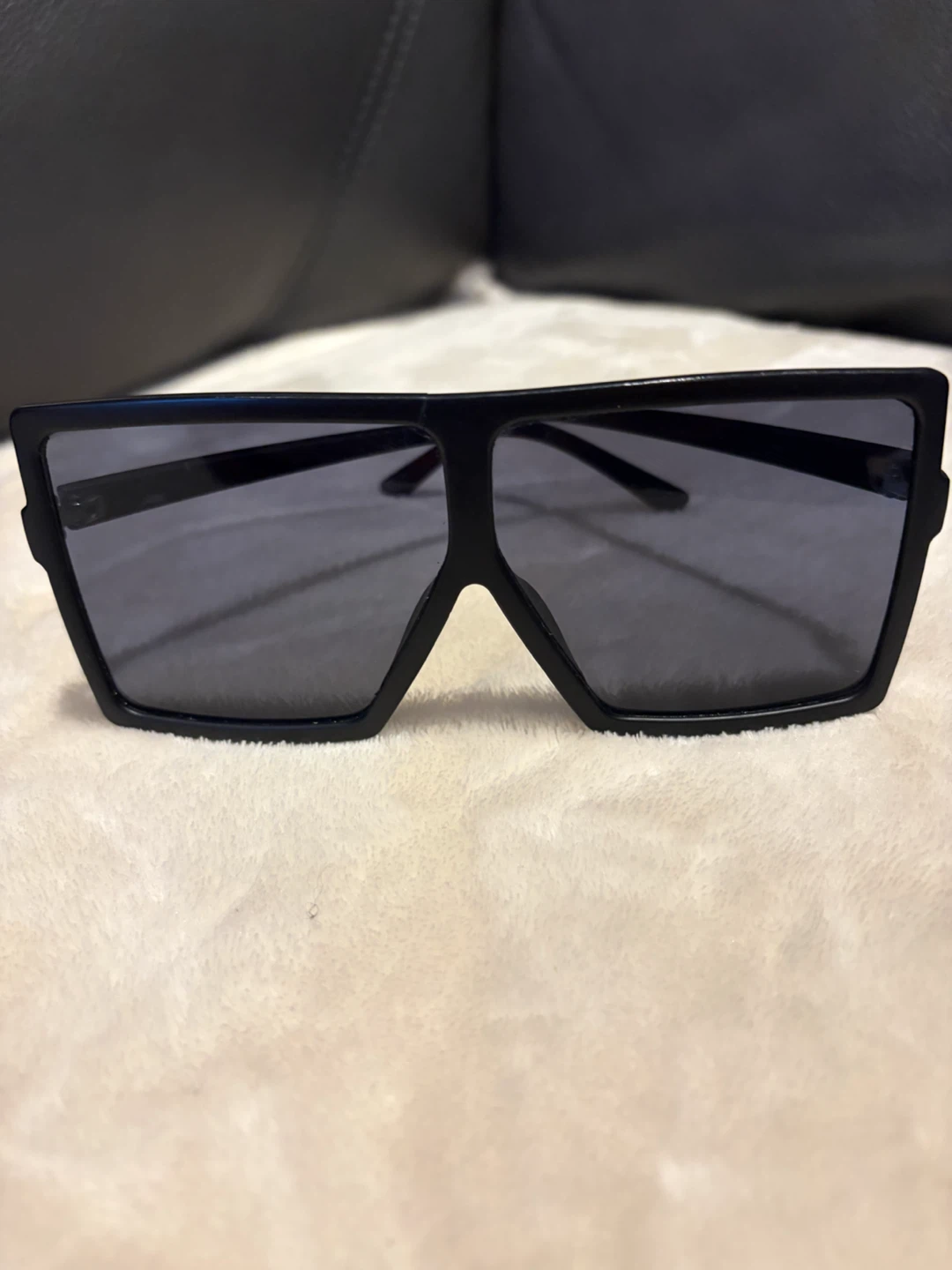 Black Oversized Shield Sunglasses - Like New