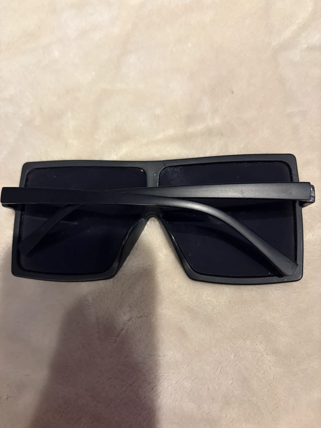 Black Oversized Shield Sunglasses - Like New - photo 2